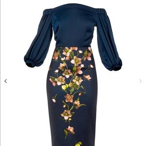 Beautiful off the shoulder Ted Baker floral dress